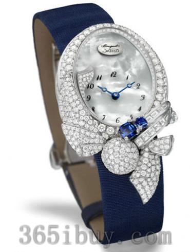 宝玑女表高级珠宝腕表系列缎带/白色表盘GJ28BB8924DDS8
