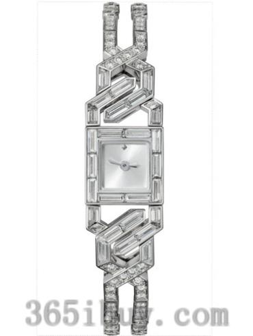 卡地亚女表创意宝石腕表系列白金/白色表盘PI00921