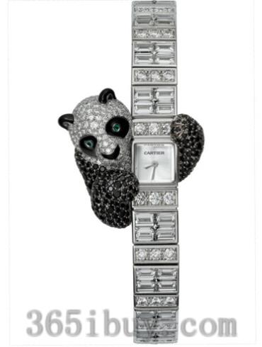 卡地亚女表创意宝石腕表系列白金/白色表盘PI00746