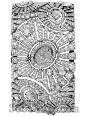 卡地亚女表创意宝石腕表系列白金/白色表盘PI00676