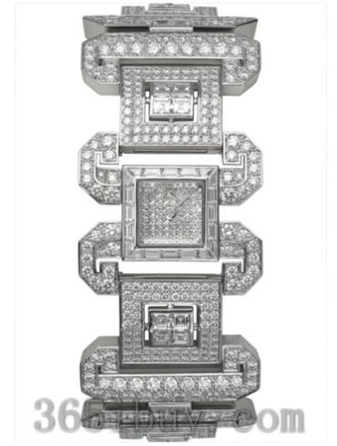 卡地亚女表创意宝石腕表系列白金/白色表盘PI00675