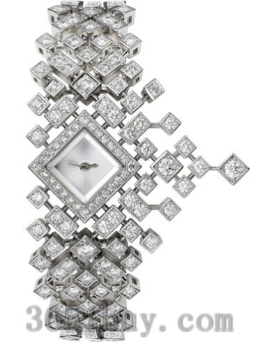 卡地亚女表创意宝石腕表系列白金/白色表盘PI00533