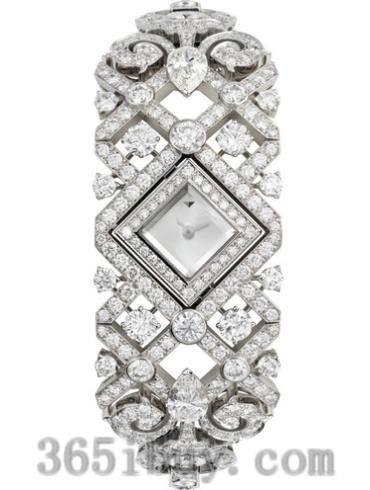 卡地亚女表创意宝石腕表系列白金/白色表盘PI00433
