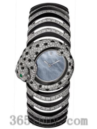 卡地亚女表创意宝石腕表系列白金/白色表盘PI01024