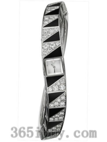卡地亚女表创意宝石腕表系列白金/白色表盘PI01023