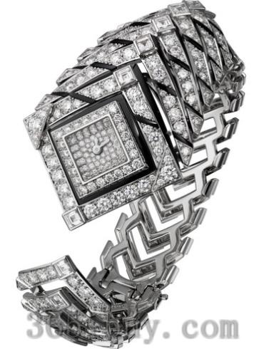 卡地亚女表创意宝石腕表系列白金/白色表盘PI00986