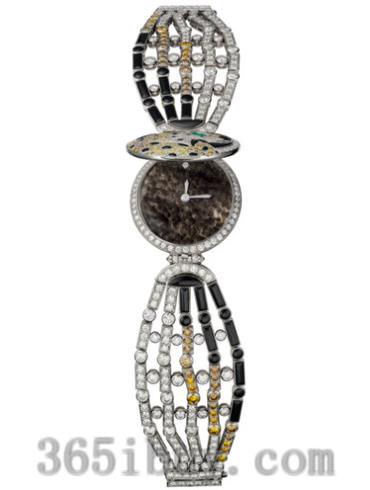 卡地亚女表创意宝石腕表系列白金/白色表盘PI00975