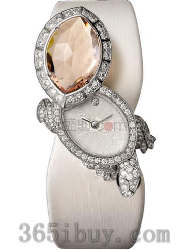 卡地亚女表创意宝石腕表系列小牛皮/银白色表盘HPI00519