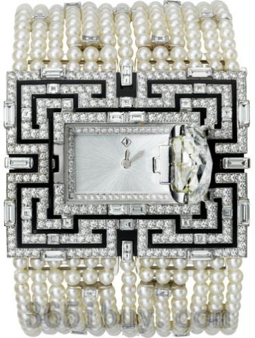 卡地亚女表创意宝石腕表系列白金/银色表盘HPI00785
