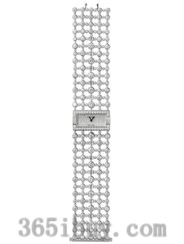 卡地亚女表创意宝石腕表系列白金/镶钻/白色表盘HPI00309