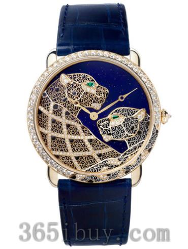 卡地亚女表创意宝石腕表系列鳄鱼皮/图案表盘HPI00929