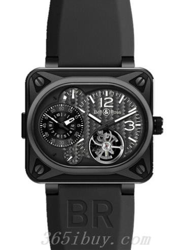 柏莱士男表AVIATION系列橡胶/黑色表盘BR_MINUTEUR_TOURBILLON_TITANIUM