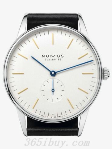 NOMOS男表Orion系列黑色霍尔文高级科尔多瓦马皮/白色表盘387