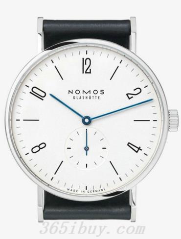 NOMOS男表Tangente系列黑色霍尔文高级科尔多瓦马皮/白色表盘165