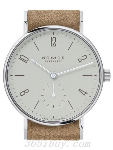 NOMOS男表Tangente系列米色绒面麂皮/白色表盘125