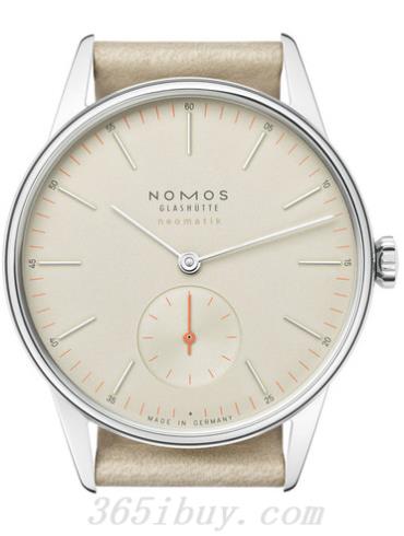 NOMOS男表Orion系列牛皮，天然纹理，包边处理/米色表盘393