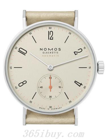 NOMOS男表Tangente系列牛皮，天然纹理，包边处理/米色表盘176