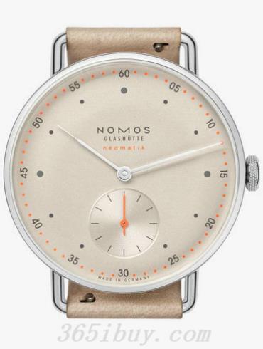 NOMOS男表Metro系列皮革/香槟黄表盘1105