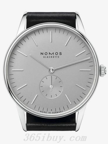 NOMOS男表Orion系列黑色霍尔文高级科尔多瓦马皮/灰色表盘383