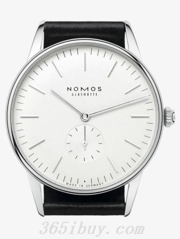 NOMOS男表Orion系列黑色霍尔文高级科尔多瓦马皮/白色表盘386