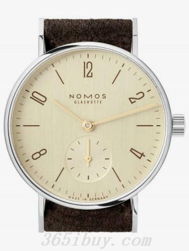 NOMOS男表Tangente系列棕色绒面麂皮/米色表盘126