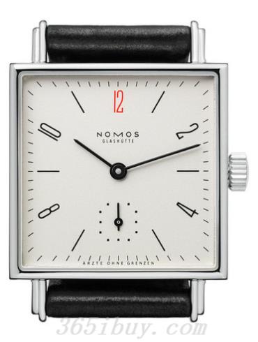 NOMOS女表Tetra系列黑色霍尔文高级科尔多瓦马皮/白色表盘401.S2