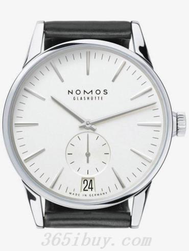 NOMOS男表zurich系列黑色霍尔文高级科尔多瓦马皮/白色表盘802