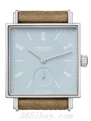 NOMOS女表Tetra系列鹿皮/蓝色表盘486