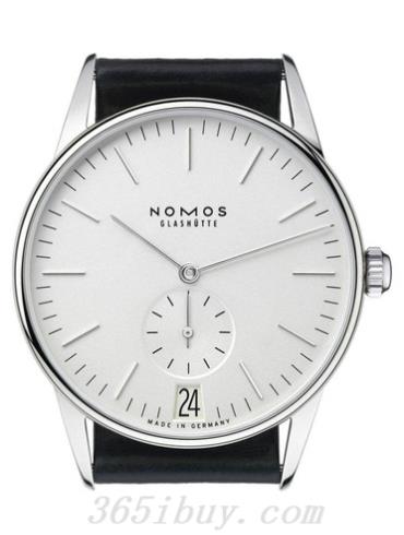 NOMOS男表Orion系列黑色霍尔文高级科尔多瓦马皮/白色表盘381