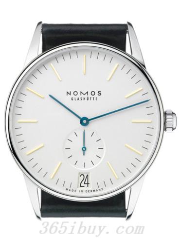 NOMOS男表Orion系列黑色霍尔文高级科尔多瓦马皮/白色表盘380