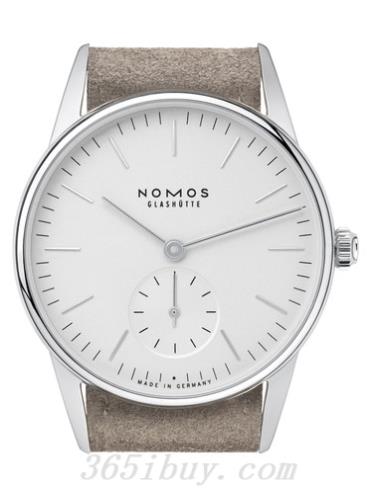 NOMOS男表Orion系列米色绒面麂皮/白色表盘324