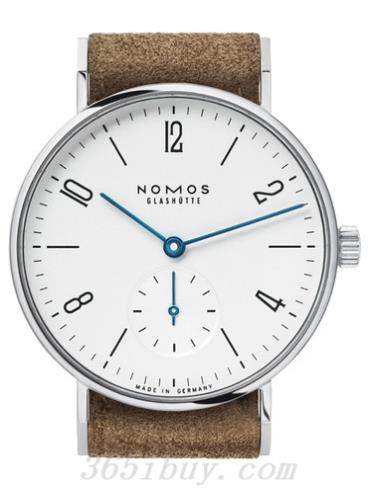 NOMOS男表Tangente系列米色绒面麂皮/白色表盘122