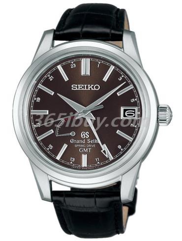 精工男表Grand Seiko系列鳄鱼皮/棕色表盘SBGE027