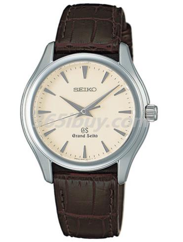 精工男表Grand Seiko系列鳄鱼皮/米黄色表盘SBGX009