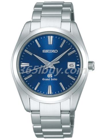 精工男表Grand Seiko系列精钢/蓝色表盘SBGX065