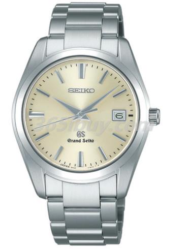 精工男表Grand Seiko系列精钢/米黄色表盘SBGX063