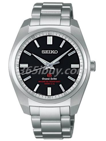 精工男表Grand Seiko系列精钢/黑色表盘SBGX093