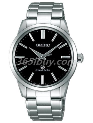 精工男表Grand Seiko系列精钢/黑色表盘SBGX121