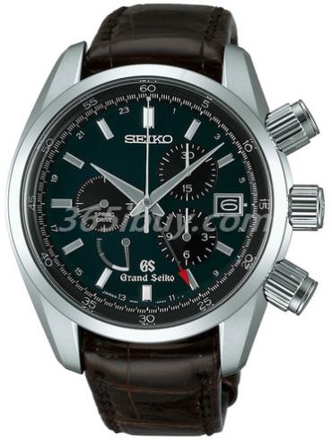 精工男表Grand Seiko系列鳄鱼皮/绿色表盘SBGC007