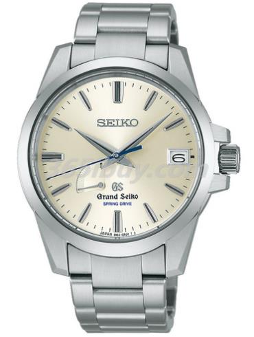 精工男表Grand Seiko系列钛合金/米黄色表盘SBGA079