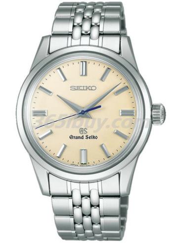 精工男表Grand Seiko系列精钢/米黄色表盘SBGW035