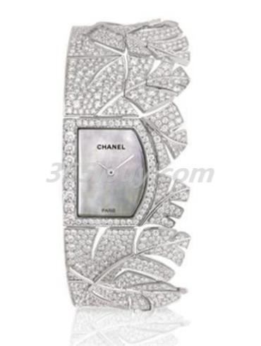 香奈儿女表高级珠宝腕表系列白金/白色表盘J9309