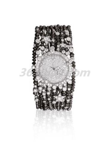 香奈儿女表高级珠宝腕表系列白金/珠宝/白色表盘J4763