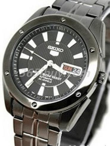 精工男表Seiko 5系列精钢PVD/黑色表盘SNZF39J1