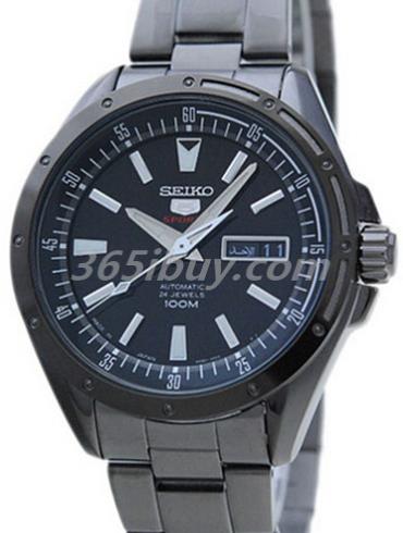 精工男表Seiko 5系列精钢PVD/黑色表盘SRP157J1