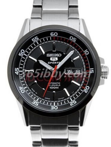 精工男表Seiko 5系列精钢/黑色表盘SNZH19J1