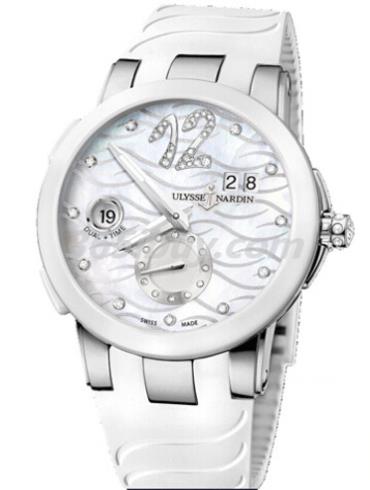 雅典女表复杂功能机械腕表系列橡胶/陶瓷/白色珍珠母贝表盘243-10-3_691