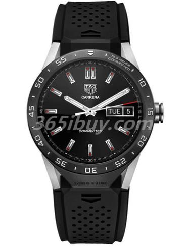 豪雅男表TAG Heuer Connected橡胶/黑色表盘ic_watch_black