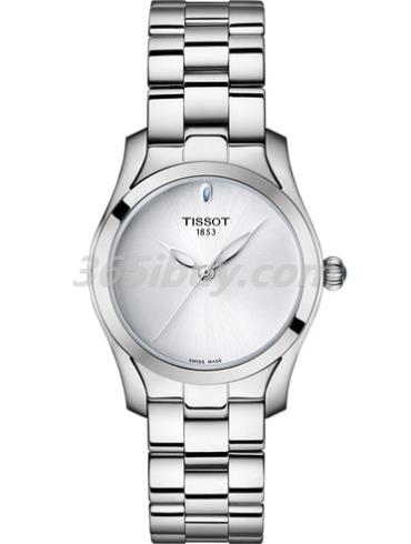 天梭女表T-Trend系列钢表带/银色表盘T1122101103100