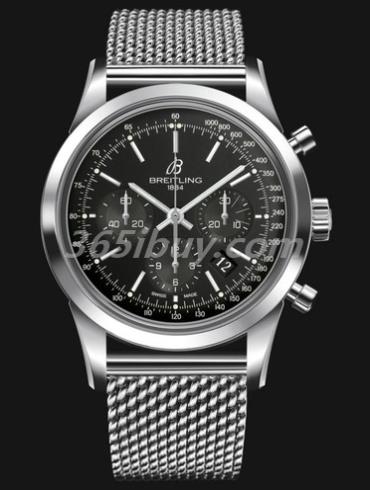 百年灵男表越洋计时腕表系列精钢/黑色表盘AB015212_BA99_154A